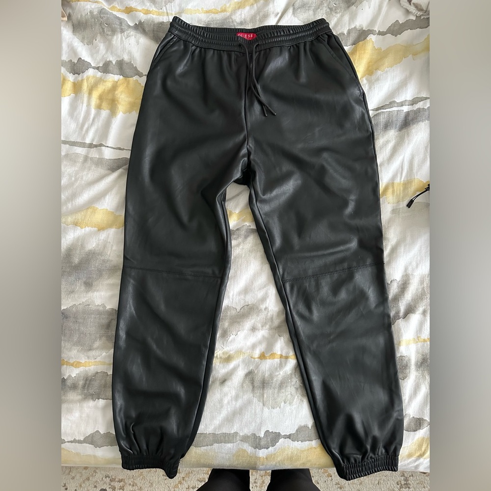 Guess leather joggers
